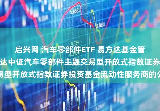 启兴网 汽车零部件ETF 易方达基金管理有限公司关于易方达中证汽车零部件主题交易型开放式指数证券投资基金流动性服务商的公告